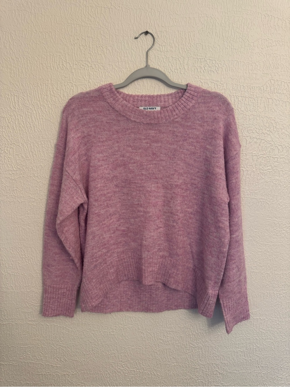 Old Navy Lavender Pink Heather Crewneck Sweater